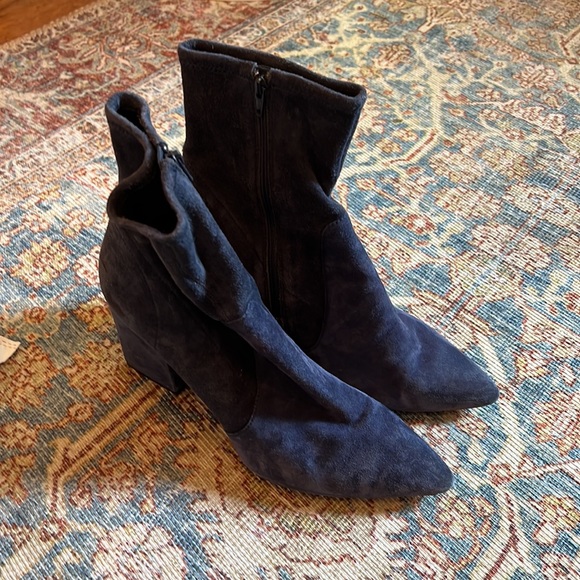 Loeffler Randall Blue Isla Suede Boots/Booties - Picture 3 of 6